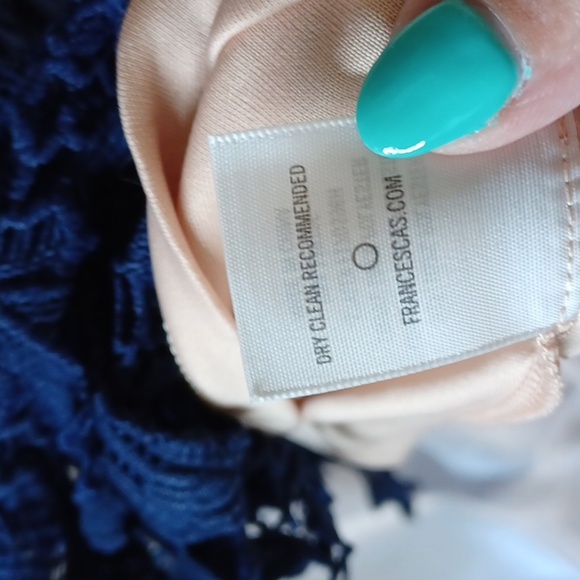 FRANCESCA'S Navy Blue Lace Dress S - Picture 9 of 9